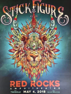 Status Serigraph Stick Figure - 2018 Twiddle Poster Red Rocks Morrison, CO