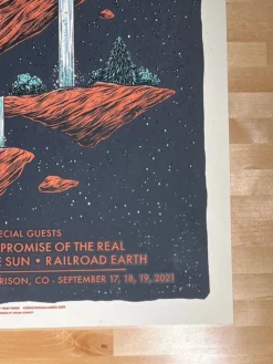 Greensky Bluegrass - 2021 Logan Schmitt Poster Morrison, CO Red Rocks