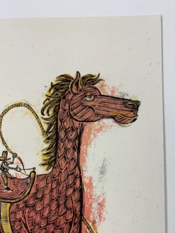 Art Prints Tiny Cowboy - 2009 Dan Grzeca Poster Art Print PINK 21/200