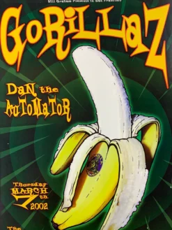 Gig Posters Gorillaz - 2002 Chris Shaw Poster The Warfield Theatre San Fran 1st