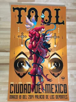 Tool - 2014 Alex Arizmindi Poster Mexico City Palacio De Los Deportes