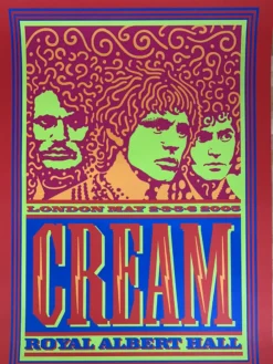 Eric Clapton Cream - 2005 John Van Hamersveld Poster London AE 19x27.5