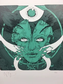 Pig Lady - 2008 John Dyer Baizley Poster Teal Art Prints