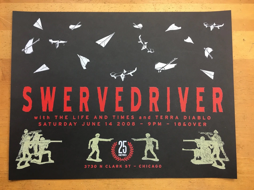 Sold Out Posters Swervedriver - 2008 Poster Chicago, IL Metro Chicago