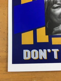 Bob Dylan - 2017 Geoff Gans Poster Chicago Wintrust Arena BLUE