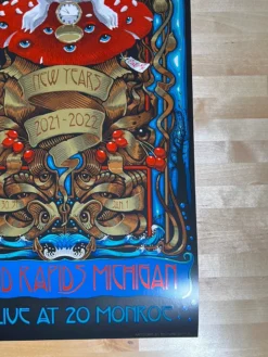 Gig Posters Billy Strings - 2021 2022 Richard Biffle Poster Grand Rapids, MI NYE