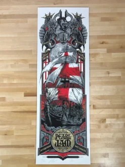 Pearl Jam - 2012 Rhys Cooper Poster Isle Of Wright Festival, GBR S/N Gig Posters