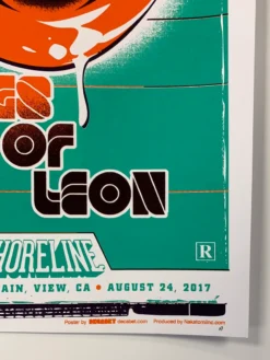 Kings Of Leon - 2017 Jason Malmberg Poster Mountain View, CA Shoreline Gig Posters