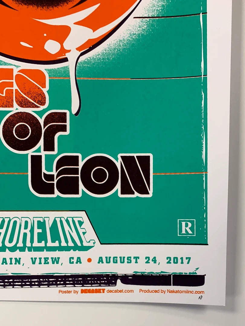 Kings Of Leon - 2017 Jason Malmberg Poster Mountain View, CA Shoreline Gig Posters