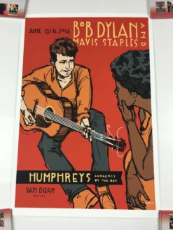 Bob Dylan - 2016 Scrojo Poster San Diego, CA Humphrey's By The Bay Gig Posters