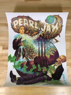 Colorado Pearl Jam - 2020 Zeb Love Poster Denver, CO Pepsi Center
