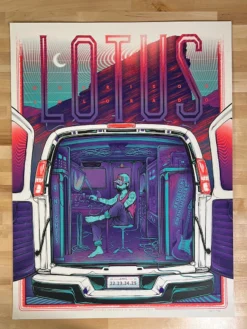 Half Hazzard Press Colorado Lotus - 2021 Half Hazard Poster Red Rocks, Morrison, CO