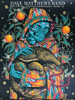 Dave Matthews Band - 2021 Munk One Poster Irvine, CA Blue Variant