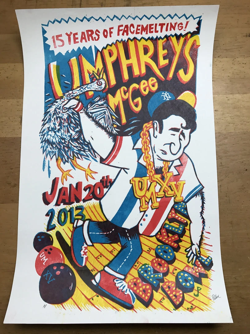 Umphrey's McGee - 2013 Jim Pollock Poster Brooklyn, NY Bowl AP Gig Posters