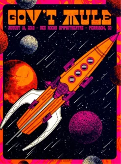 Colorado Govt Mule - 2019 Status Serigraph Poster Red Rocks, Morrison, CO