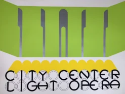 Art Prints City Center Light Opera - 1968 Gerald Laing Art Print Poster Original Vintage