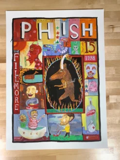 Phish - 1998 Poster Joel Elrod Fillmore Auditorium San Fran 1st Gig Posters