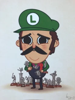 First Loser - 2016 Mike Mitchell Poster Luigi, Mario Brothers Art Prints