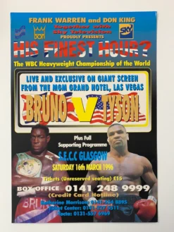 Sold Out Posters Boxing - 1996 Poster Frank Bruno Vs. Mike Tyson Las Vegas, NV MGM