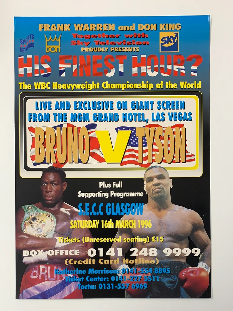 Sold Out Posters Boxing - 1996 Poster Frank Bruno Vs. Mike Tyson Las Vegas, NV MGM