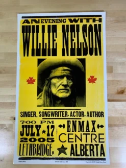 Gig Posters Willie Nelson - 2005 Franks Brothers Poster Lethbridge, Alberta