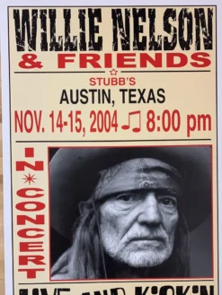 Gig Posters Willie Nelson - 2004 Franks Brothers 11/14-15 Poster Austin, TX