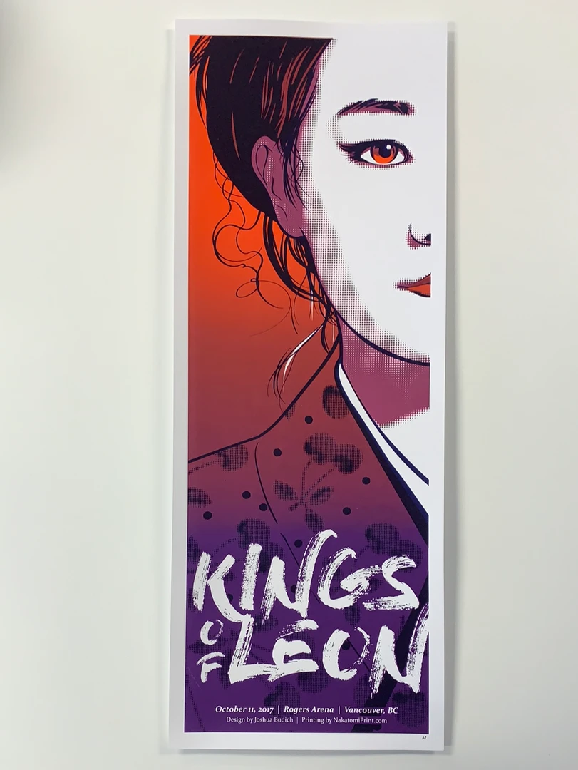 Kings Of Leon - 2017 Josh Budich Poster Vancouver, BC Rogers Arena