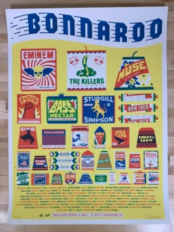 Gig Posters Bonnaroo - 2018 Mike Davis Poster Manchester, TN