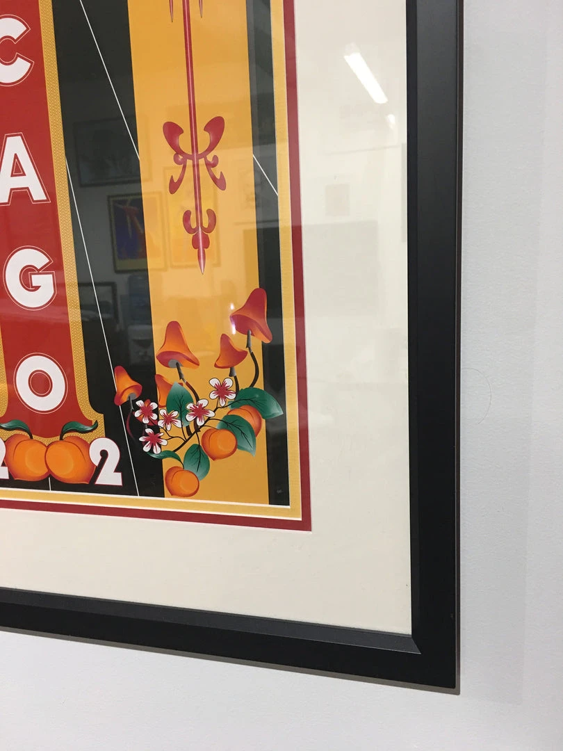 The Allman Brothers Band - 2002 Daniel Bretz Poster Chicago FRAMED