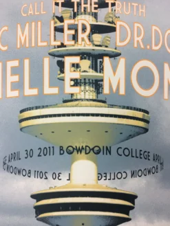 Janelle Monae - 2011 Dan MacAdam Crosshair Poster Brunswick, ME Bowdoin College