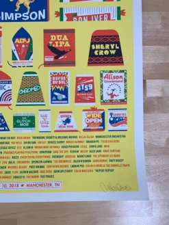 Gig Posters Bonnaroo - 2018 Mike Davis Poster Manchester, TN