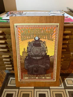 Crossroads Guitar Festival - 2010 Poster Birch Panel Wood Edition Ron Donovan Eric Clapton