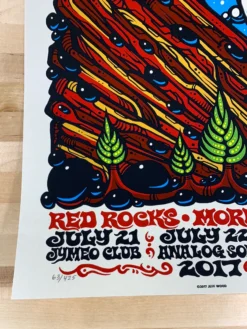 String Cheese Incident - 2017 Jeff Wood Poster Morrison, CO Red Rocks Colorado