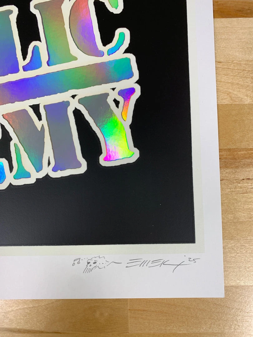 Public Enemy Variant - 2020 Emek Poster Foil NO Date The Terrordome GID