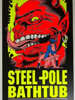 TAZ Steel Pole Bathtub - 1993 T.A.Z. Poster Ethyl Meatplow Tour 1st Ed