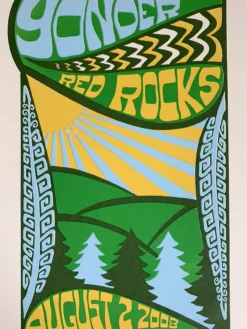 Yonder Mountain String Band - 2008 Tripp Poster Red Rocks Morrison, CO