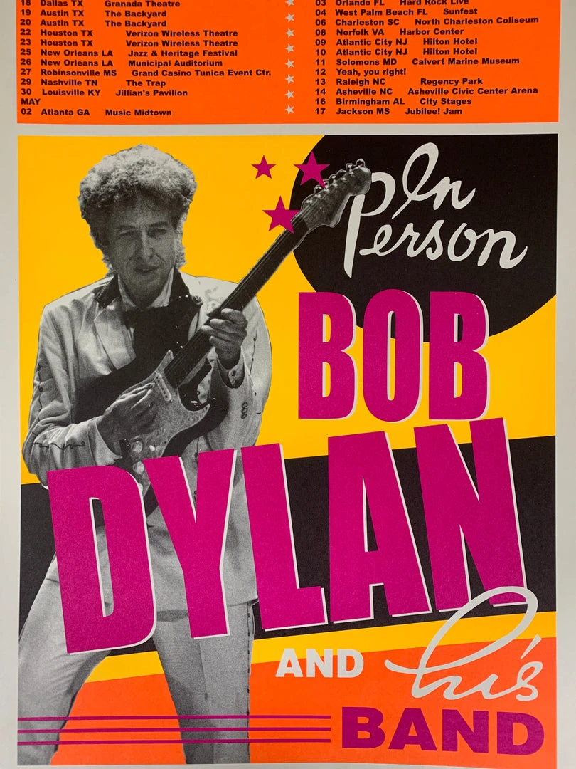 Bob Dylan - 2003 Geoff Gans Poster April May Tour