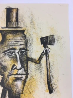 Land Of Lincoln - 2015 Dan Grzeca Poster Art Print Yellow