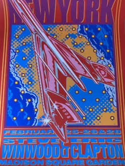 Eric Clapton - 2008 John Van Hamersveld Poster New York, NY MSG