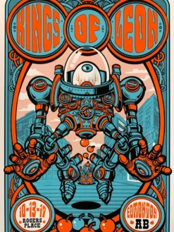 Kings Of Leon - 2017 Jesse Philips Poster Edmonton, AB Rogers Place