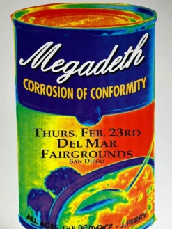 Megadeth - 1995 Matt Getz Poster San Diego, CA Del Mar Gig Posters
