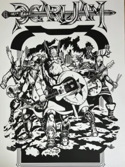 Ames Brothers Gig Posters Pearl Jam - 2014 Ames Bros Poster St. Paul, MN Xcel Energy Center NIGHT RAID