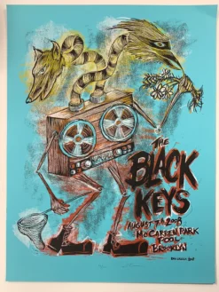 The Black Keys - 2008 Dan Grzeca Poster Brooklyn, NY McCarren Park 410/475