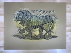 Serengeti Ghost - 2009 Dan Grzeca Poster Art Print Light Brown