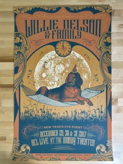 Willie Nelson - 2017 Status Serigraph Poster Austin, TX Gig Posters