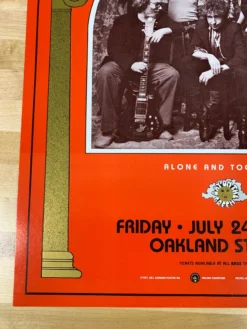 Bob Dylan, Grateful Dead - 1987 Arlene Owseichik Poster Oakland Coliseum 1st