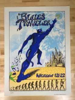 Blues Traveler - 1995 EMEK Poster Los Angeles, CA Wiltern Theatre Gig Posters