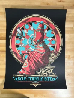 Mike Fudge Dave Matthews Band - 2021 Zeb Love Poster Fiddler's Green, CO 10/8