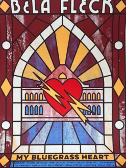 Friendly Arctic Bela Fleck Billy Strings - 2021 Poster Nashville, TN Ryman Auditorium Gig Posters