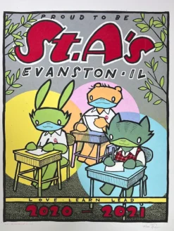 Art Prints St. A's - 2020-2021 Jay Ryan Poster Evanston, IL